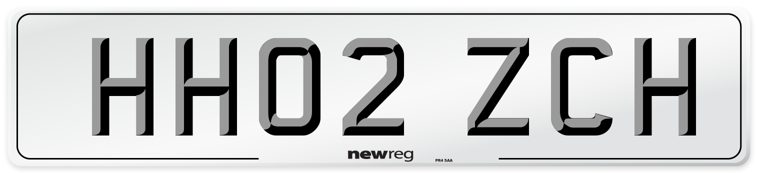 HH02 ZCH Number Plate from New Reg